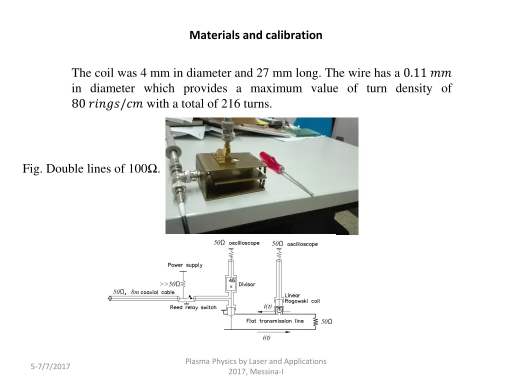 materials and calibration