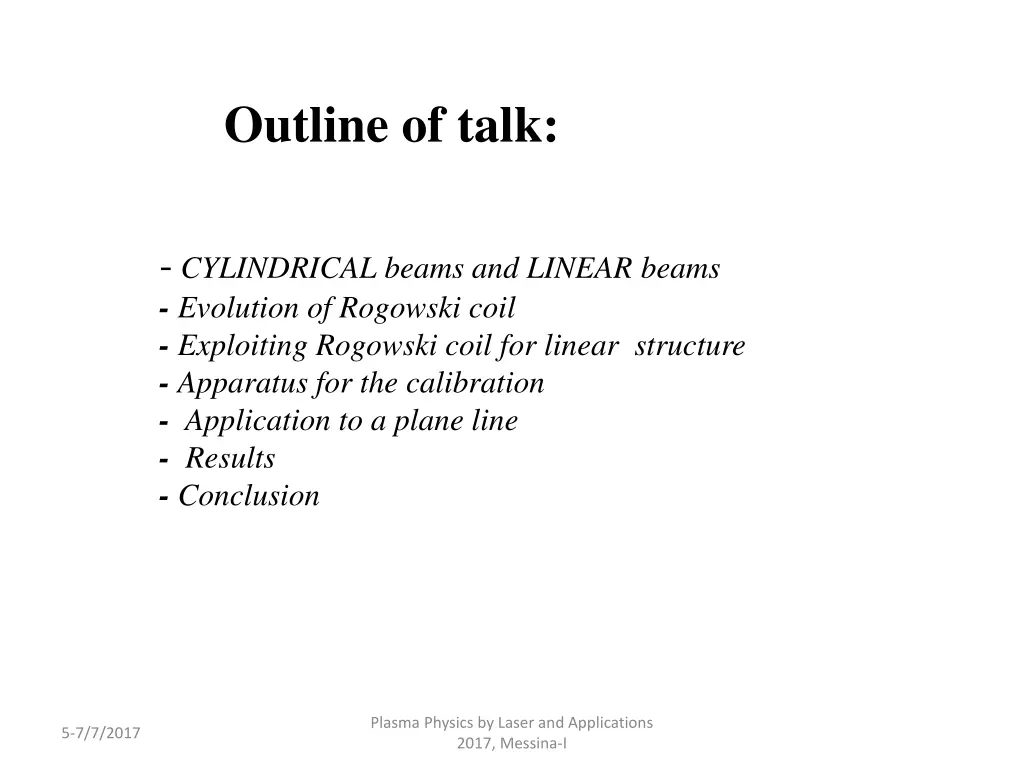 outline of talk