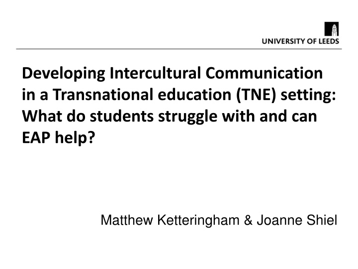 developing intercultural communication