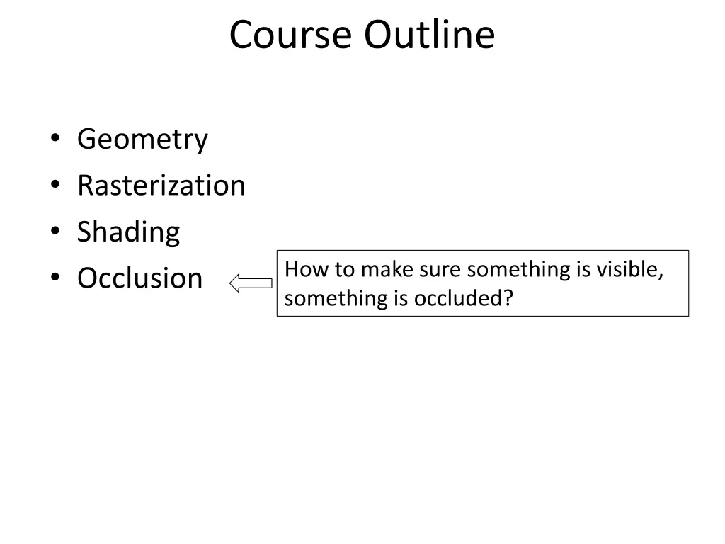 course outline 3