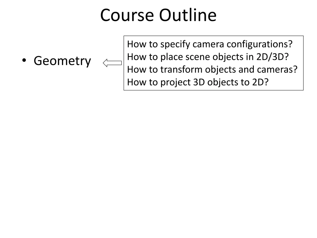 course outline