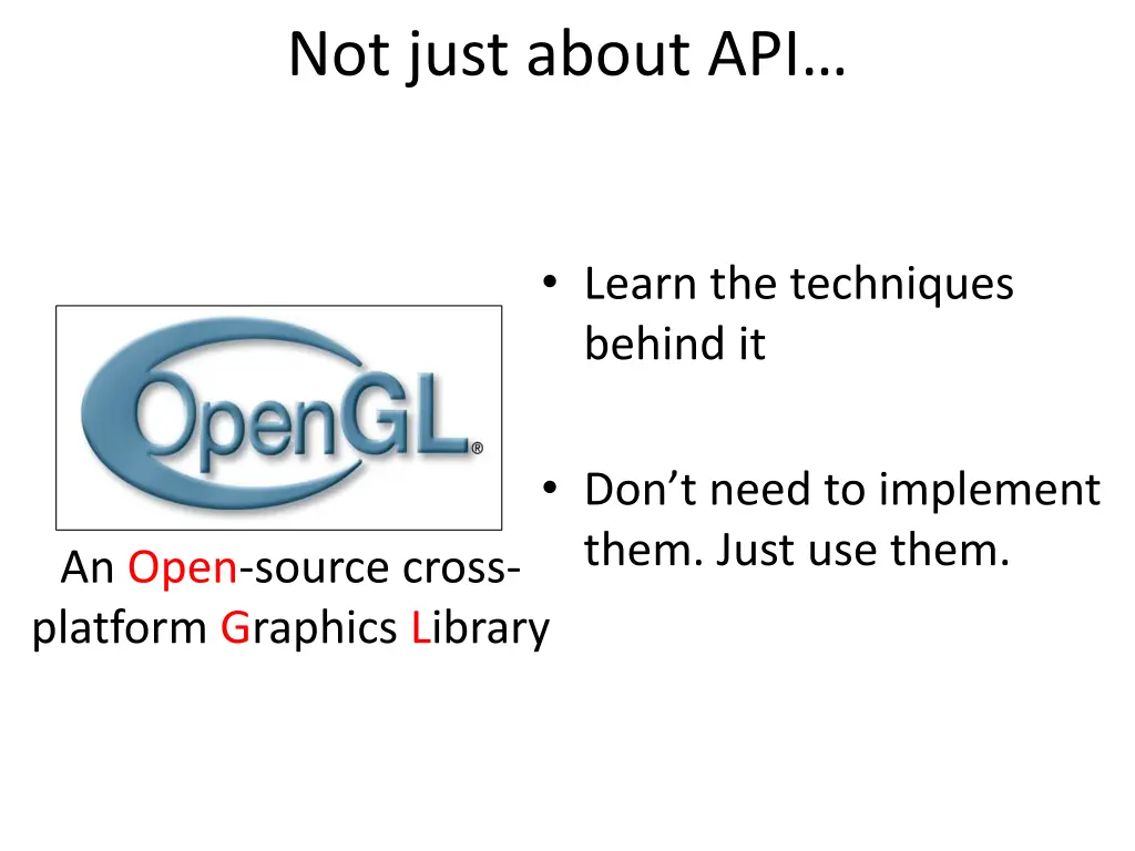 not just about api