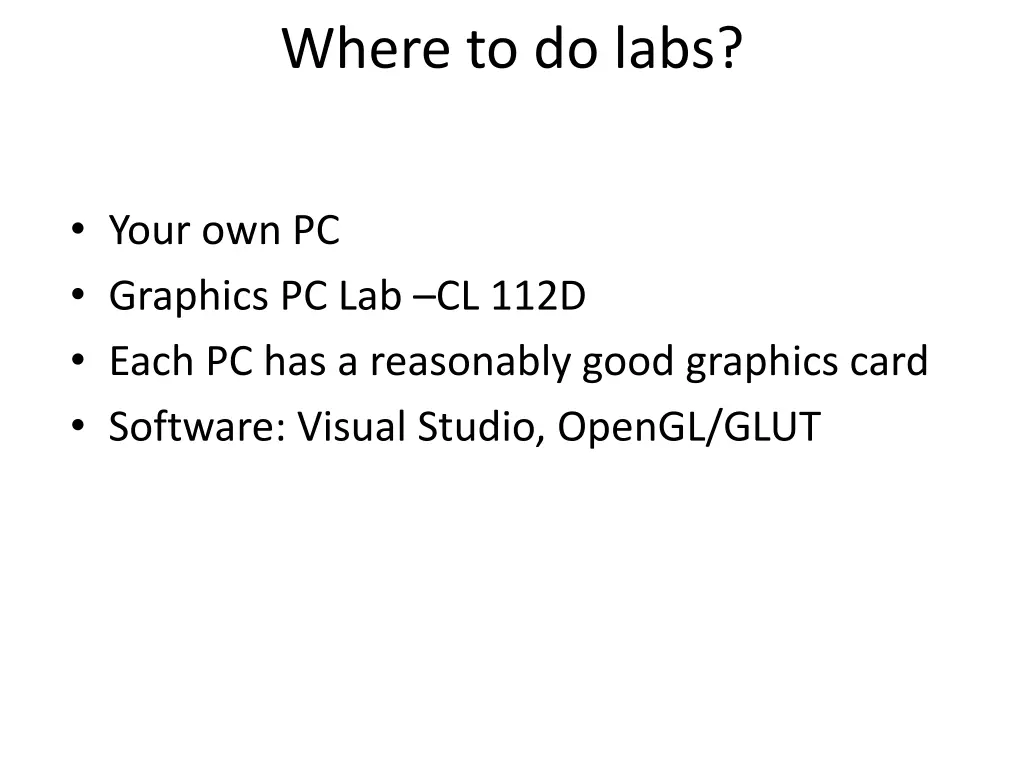 where to do labs