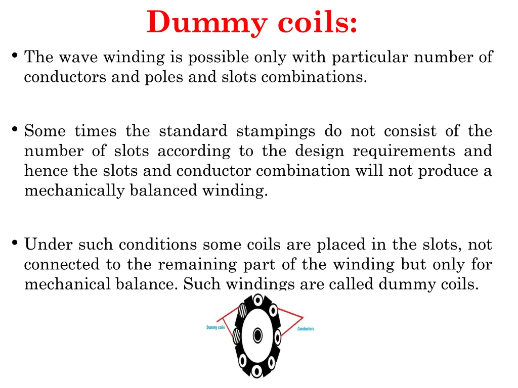 dummy coils