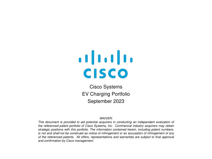 cisco systems ev charging portfolio september 2023