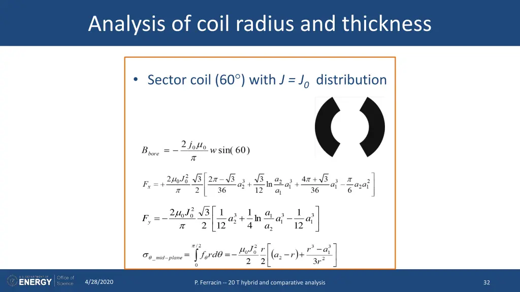 analysis of coil radius and thickness