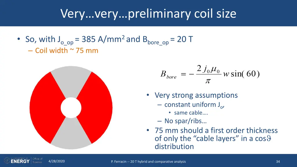 very very preliminary coil size