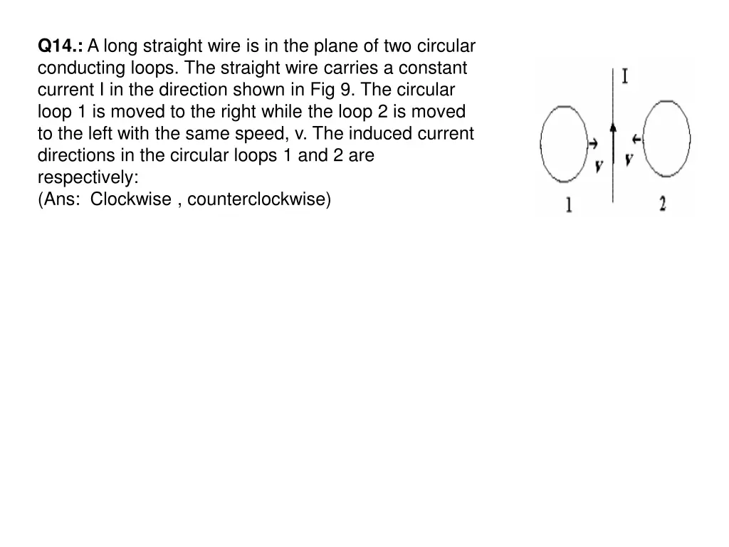 q14 a long straight wire is in the plane