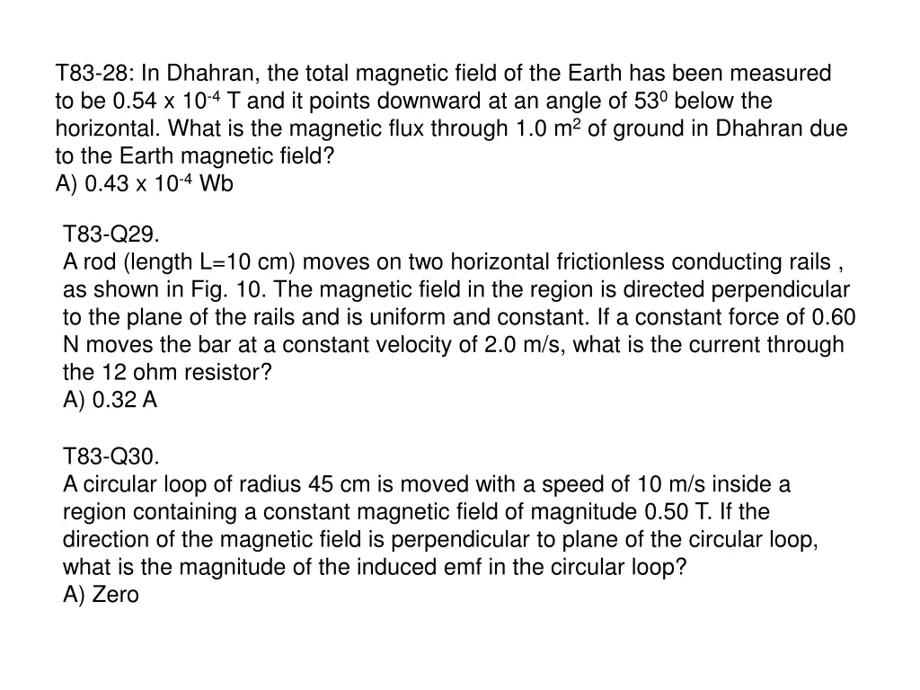 t83 28 in dhahran the total magnetic field