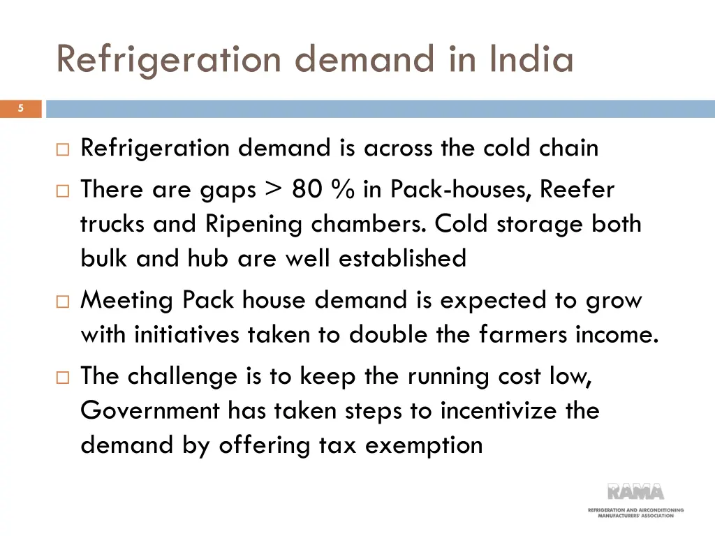 refrigeration demand in india