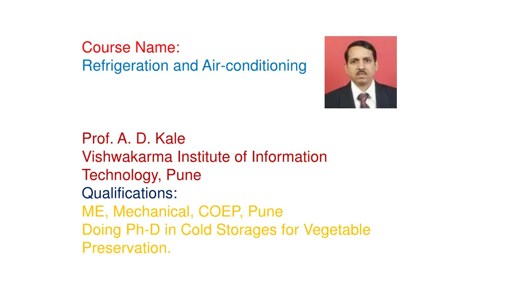 course name refrigeration and air conditioning