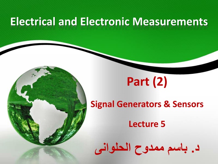 electrical and electronic measurements