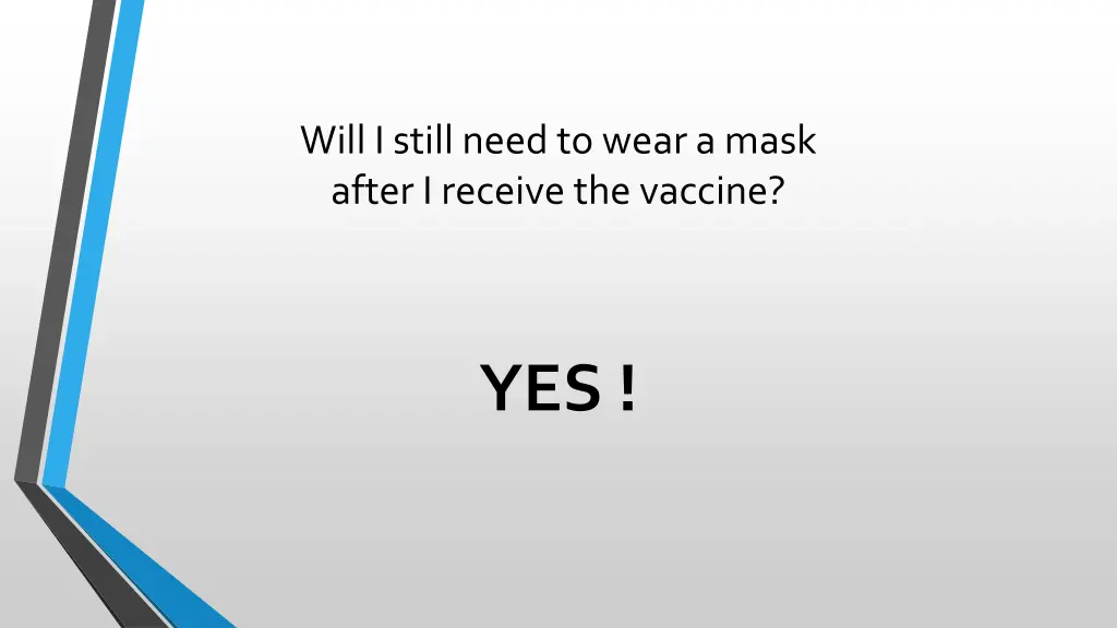 will i still need to wear a mask after i receive