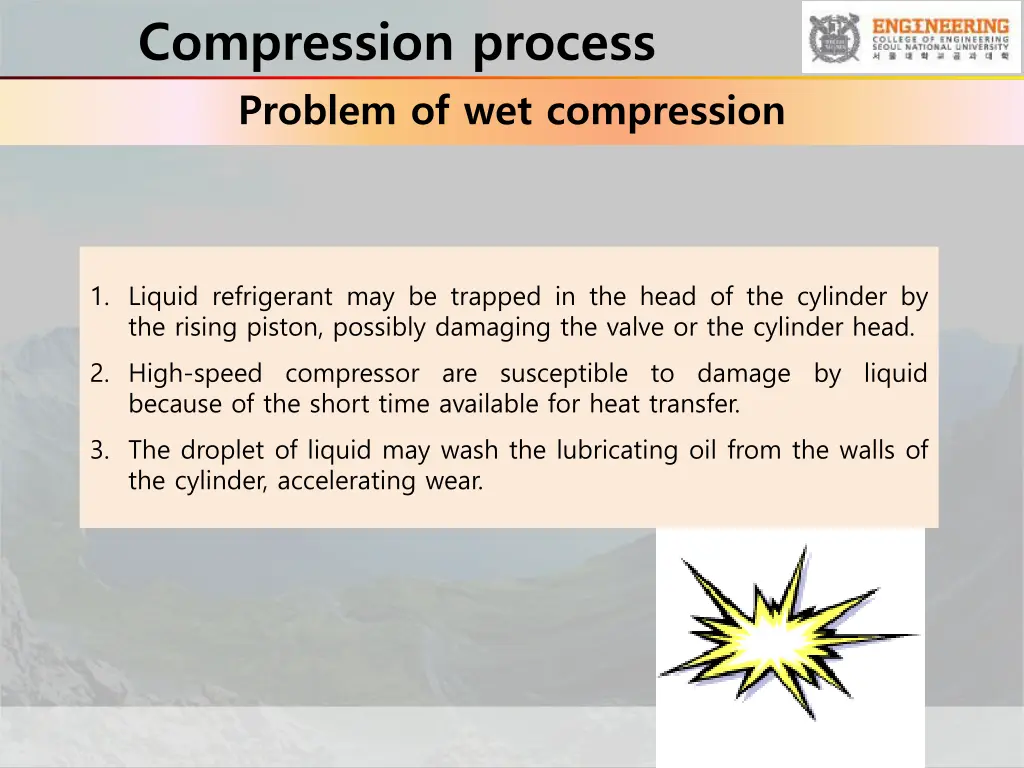 compression process problem of wet compression