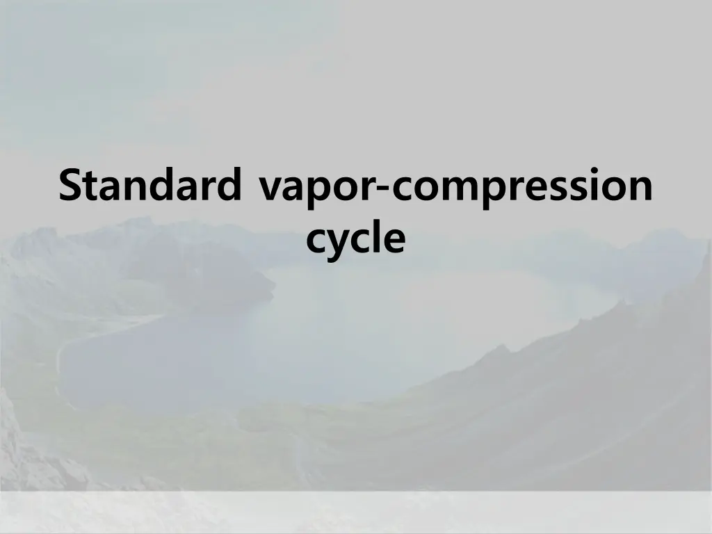 standard vapor compression cycle