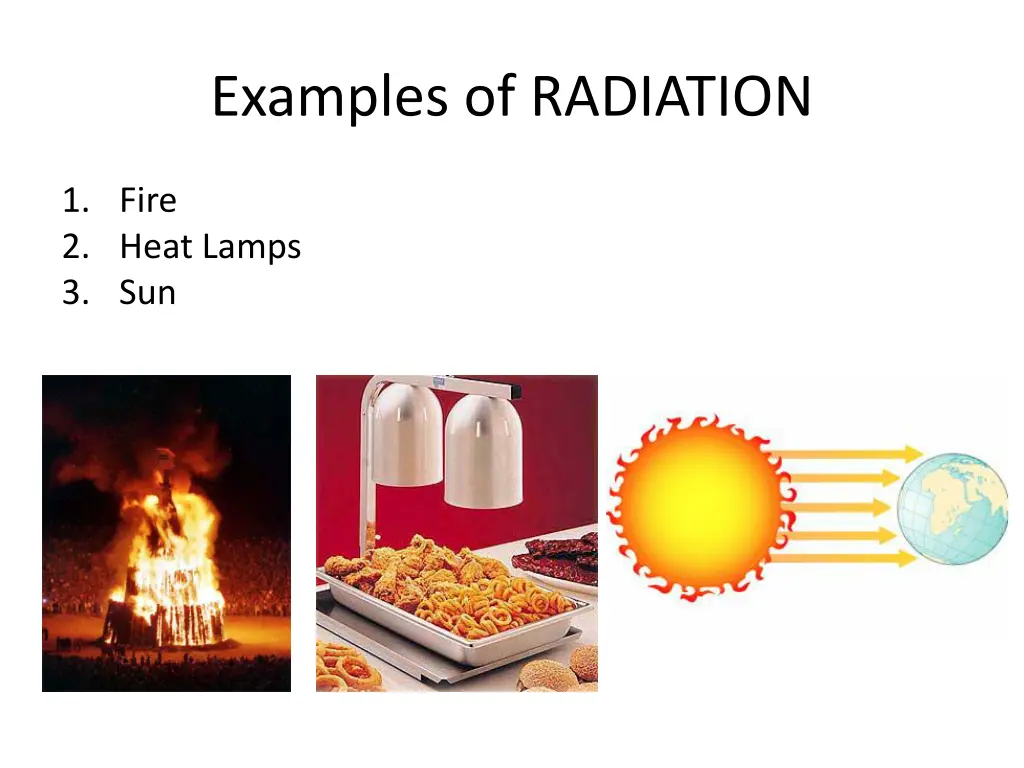 examples of radiation