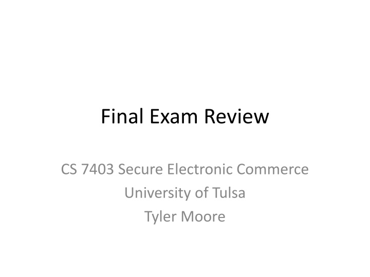 final exam review