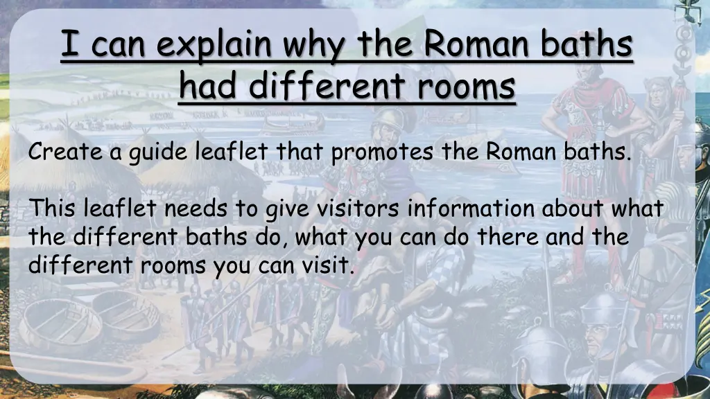 i can explain why the roman baths had different