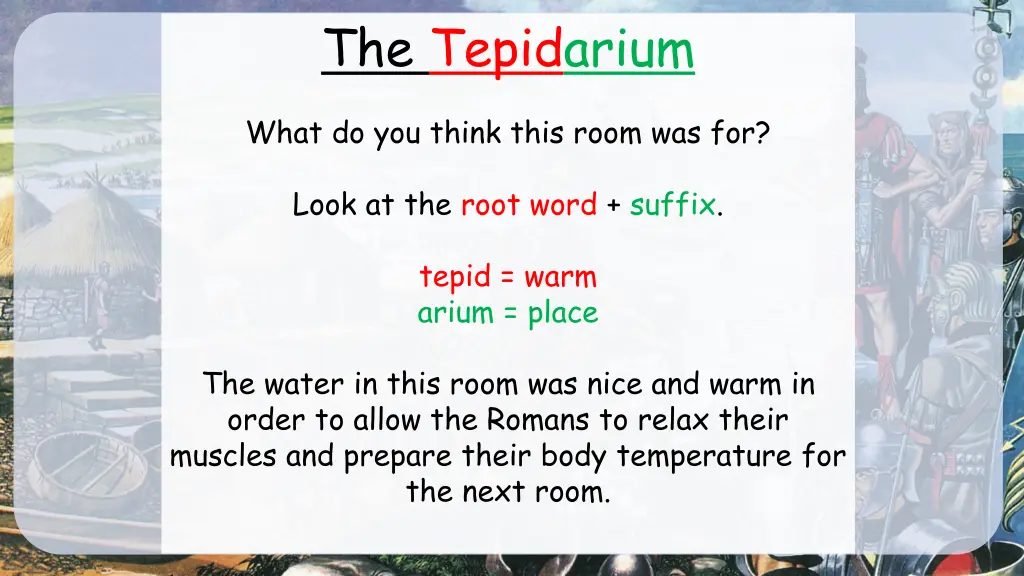 the tepidarium 1