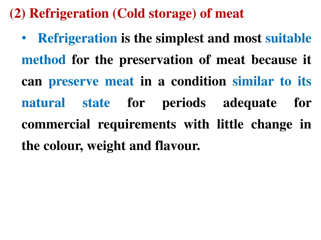 2 refrigeration cold storage of meat