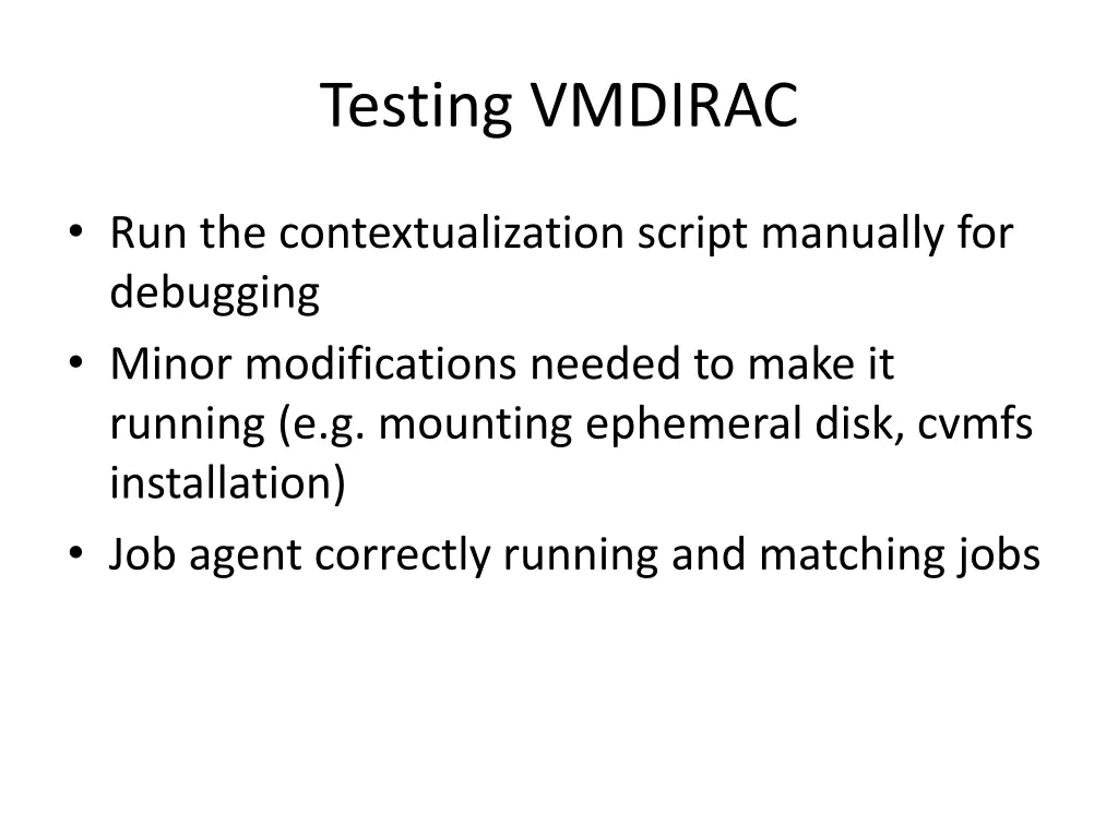 testing vmdirac 1