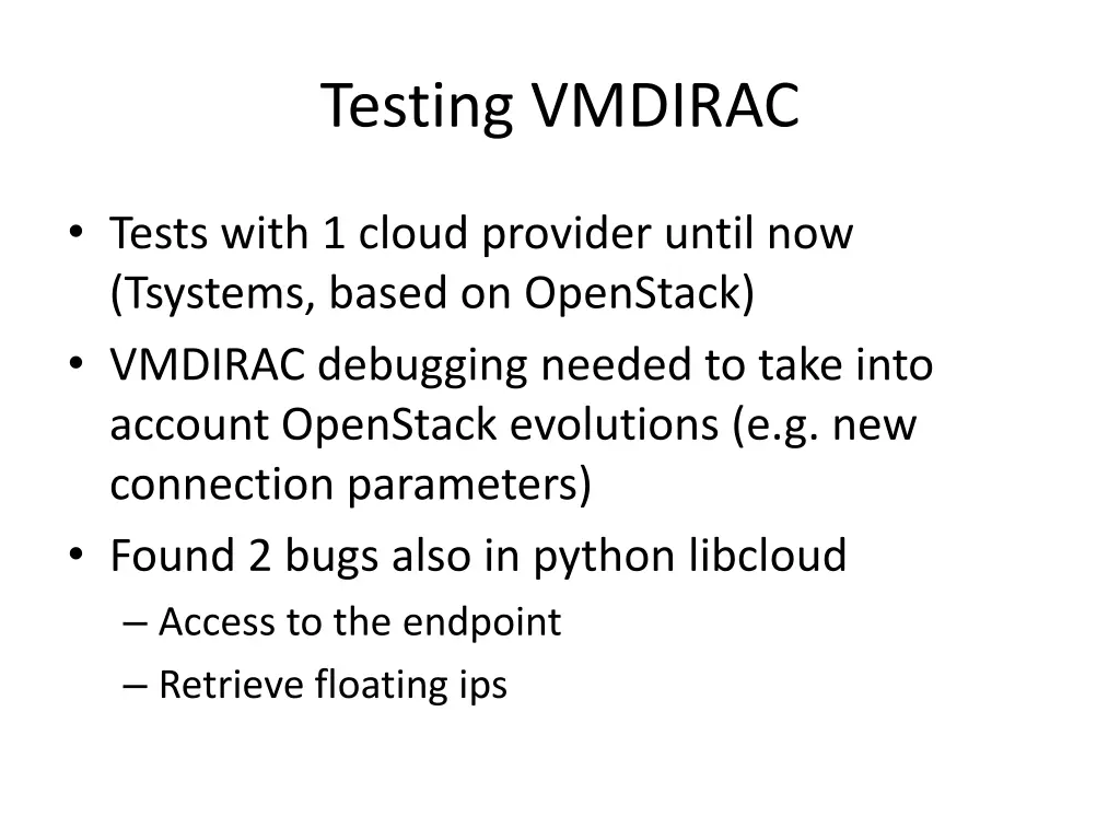 testing vmdirac