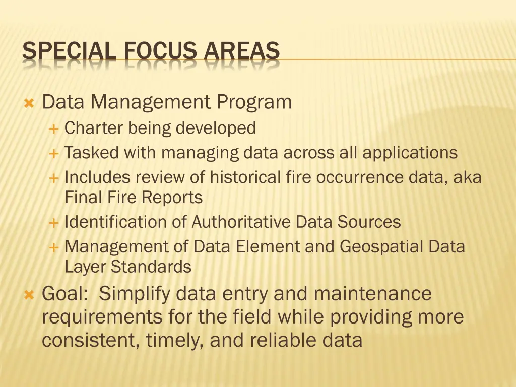 special focus areas 1