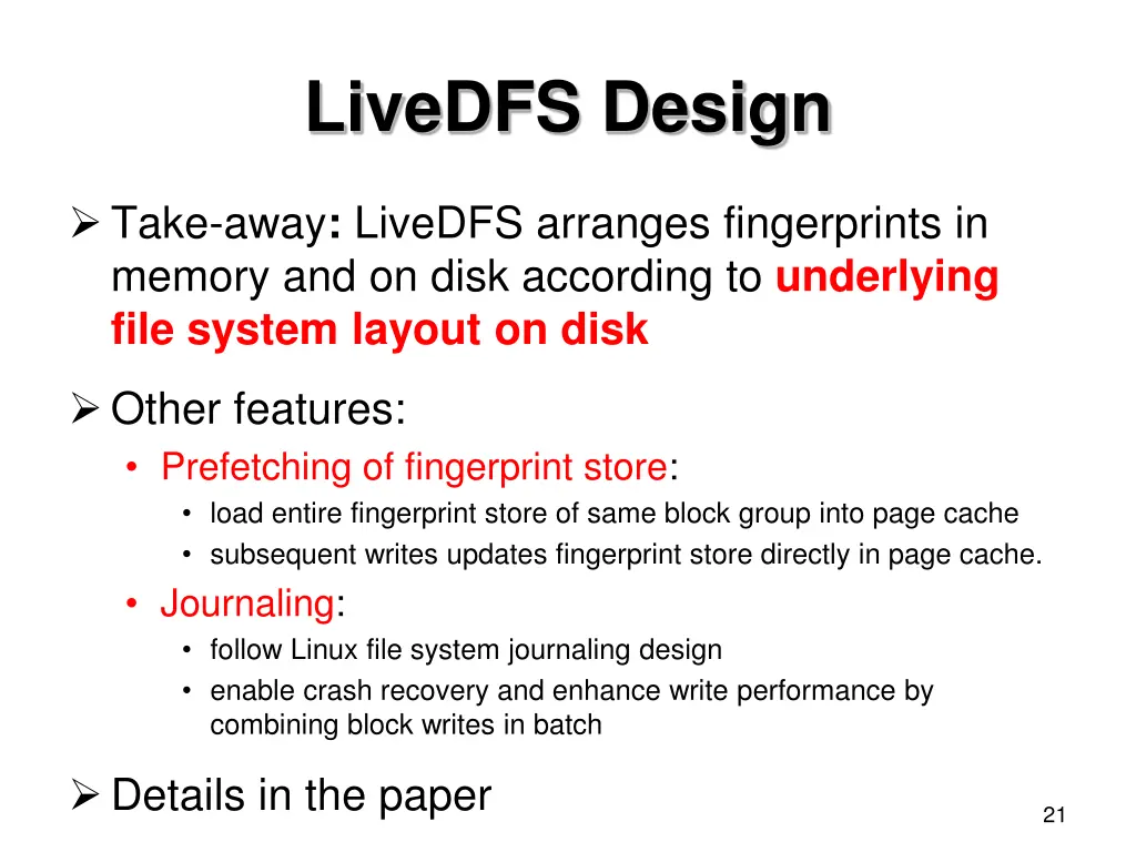 livedfs design 2