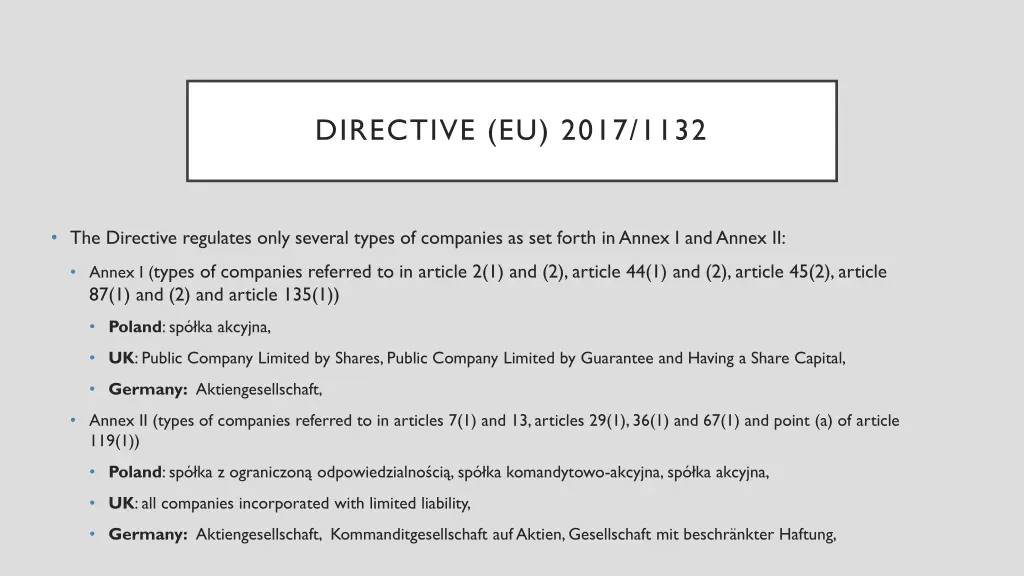 directive eu 2017 1132