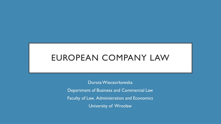 european company law