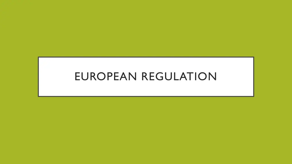 european regulation