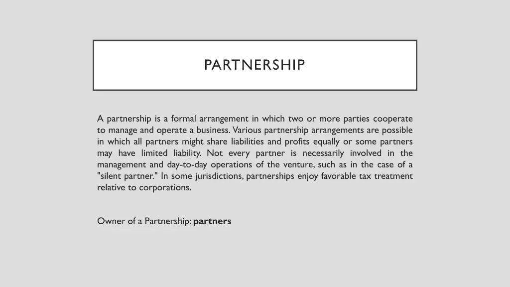 partnership