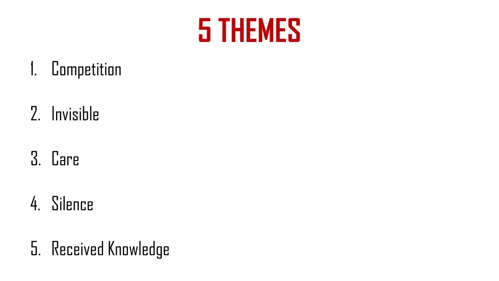 5 themes