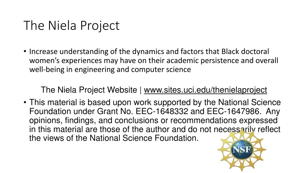 the niela project