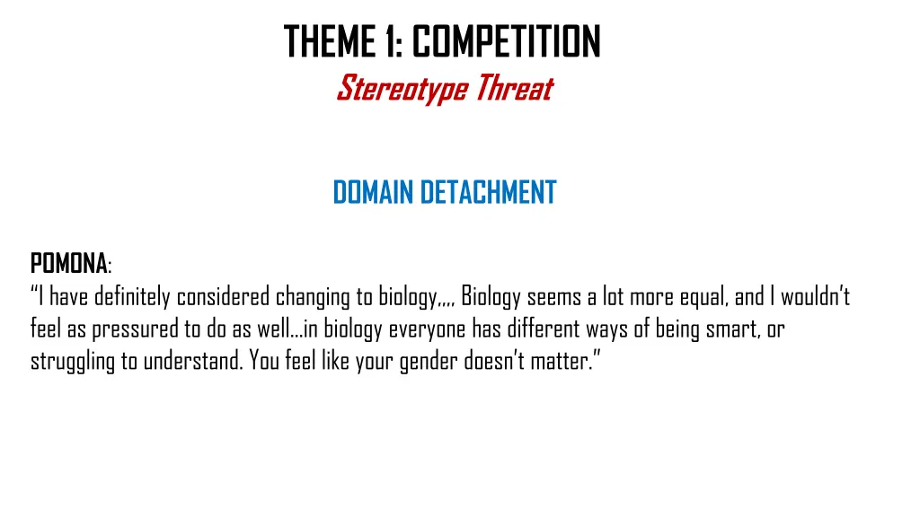 theme 1 competition stereotype threat 1