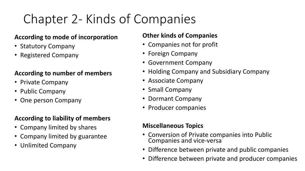 chapter 2 kinds of companies 3