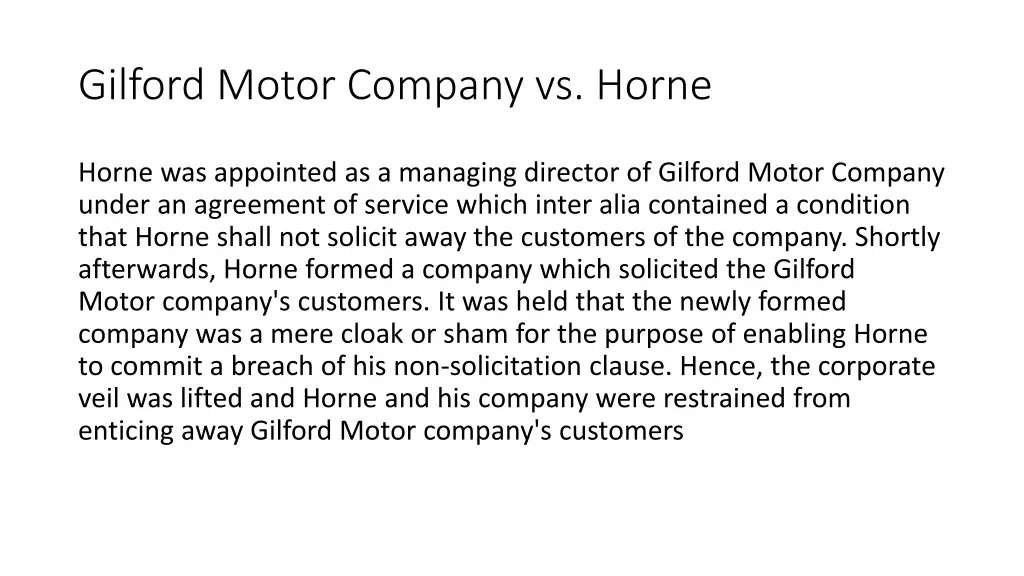 gilford motor company vs horne