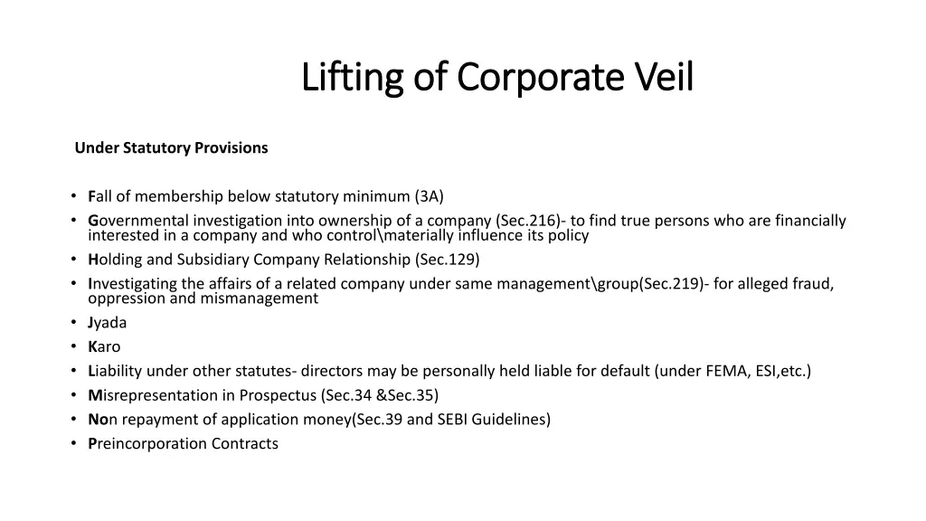 lifting of corporate veil lifting of corporate 1