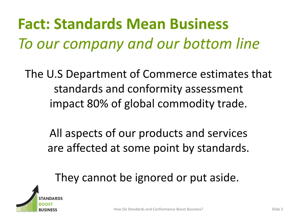 fact standards mean business to our company