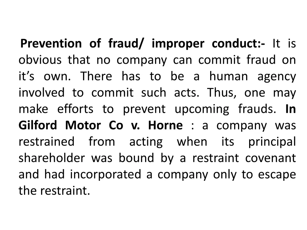 prevention of fraud improper conduct