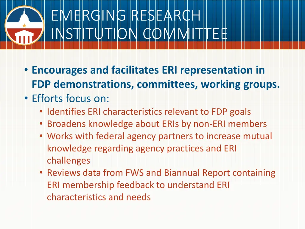 emerging research institution committee