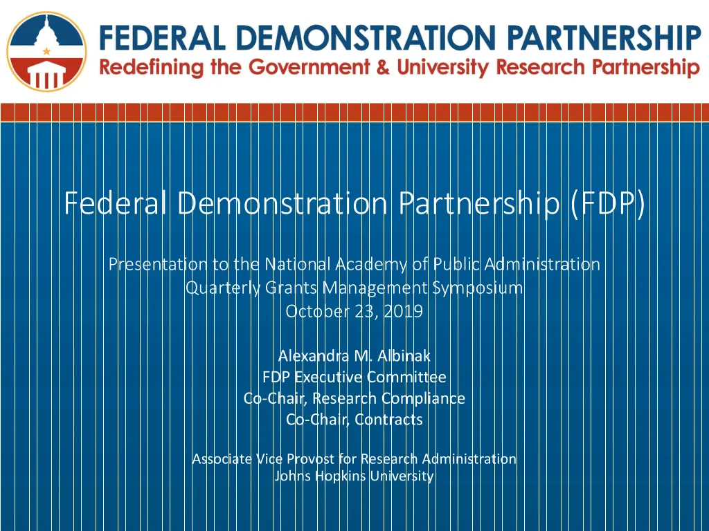 federal demonstration partnership fdp