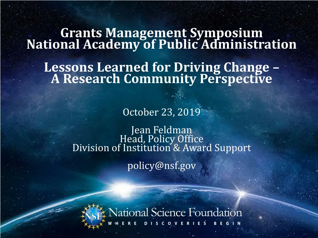 grants management symposium national academy