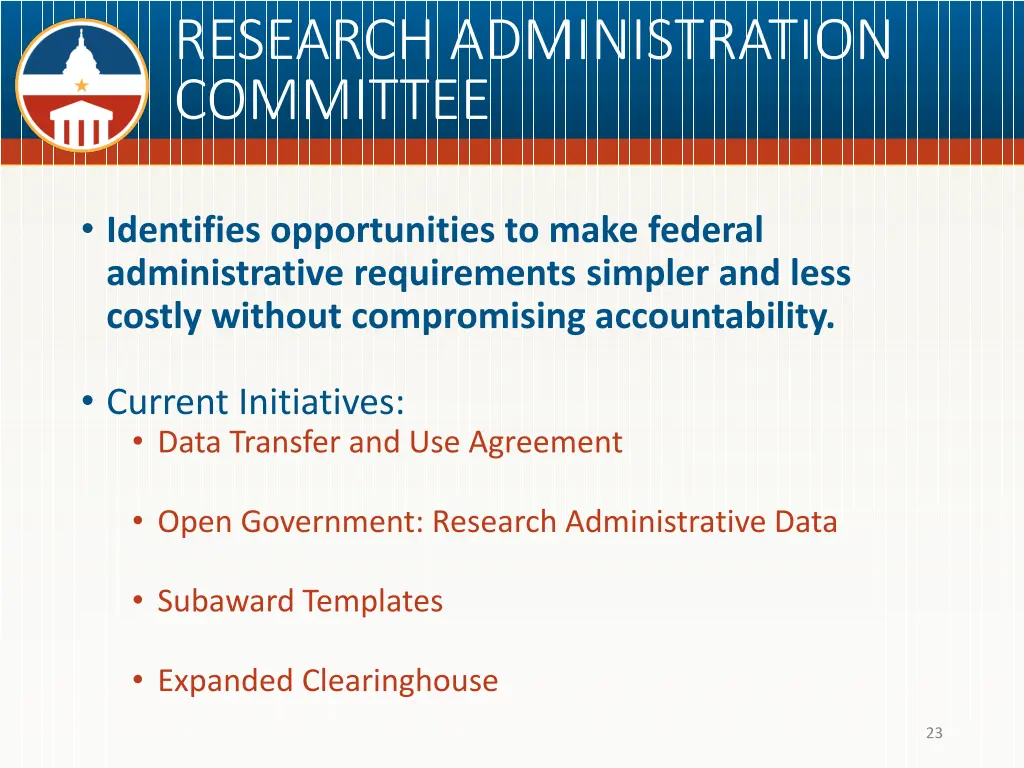 research administration committee