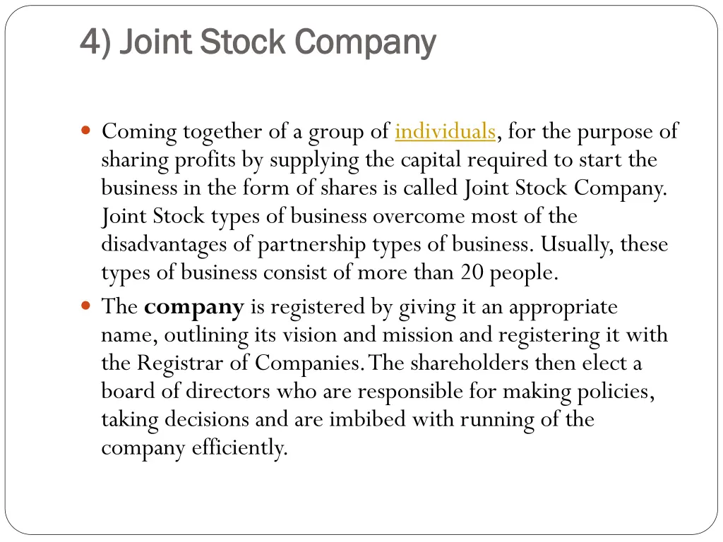 4 joint stock company 4 joint stock company