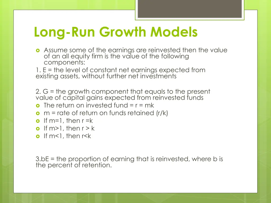 long run growth models