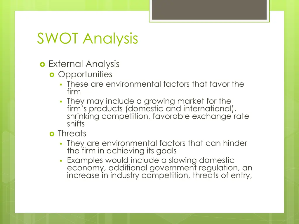 swot analysis