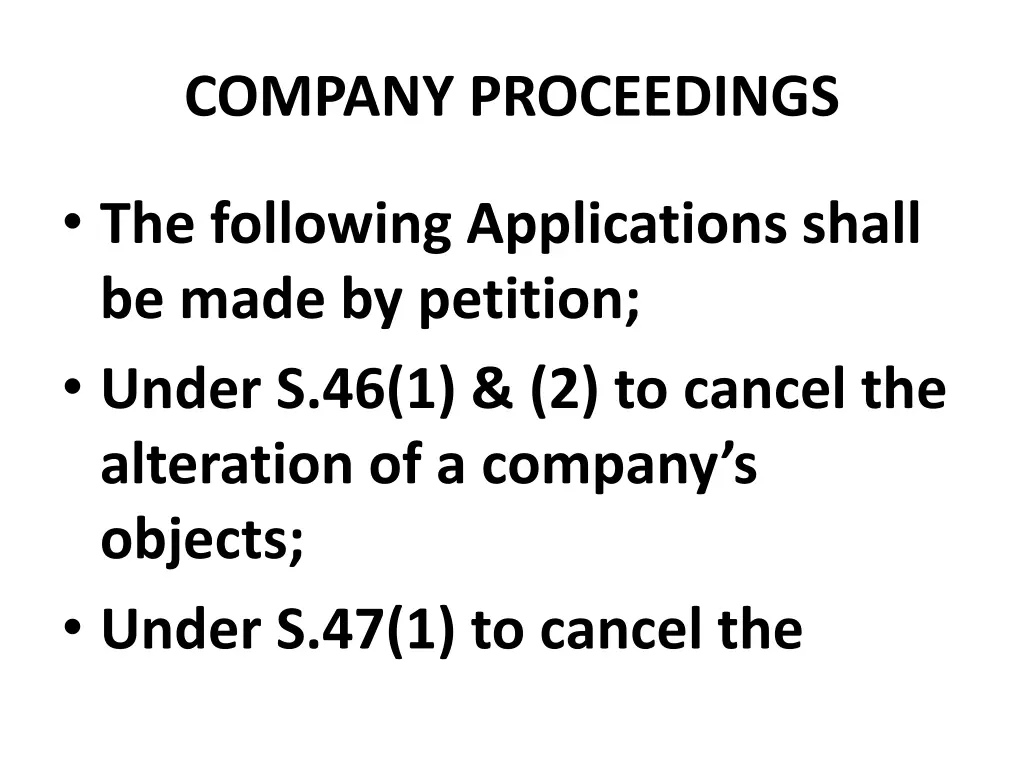 company proceedings 11