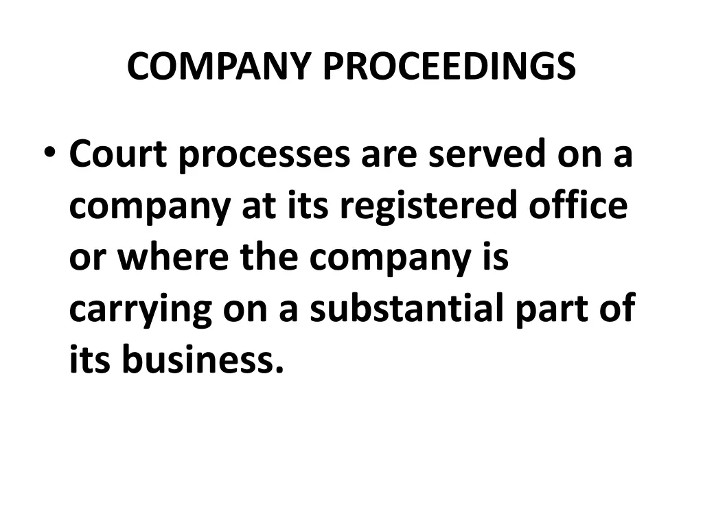 company proceedings 19