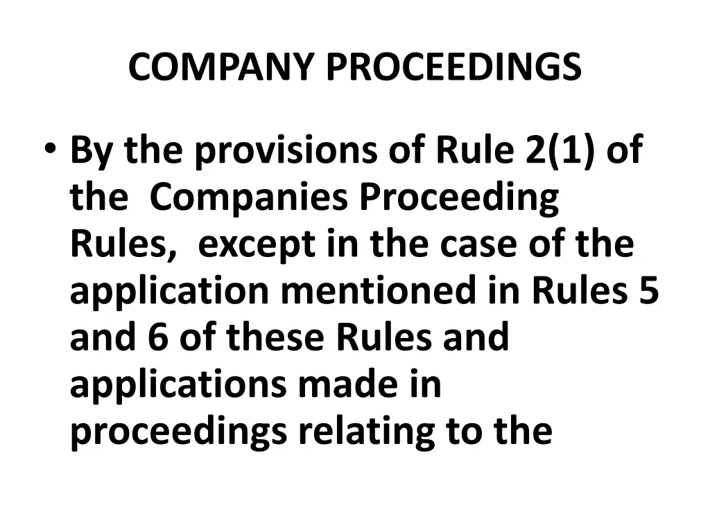 company proceedings 3